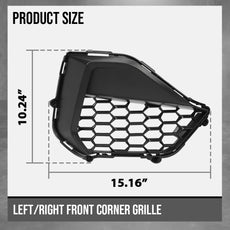 G-PLUS Grille Set 2PCS for Ford Mustang GT 2024-2025 Black Side View