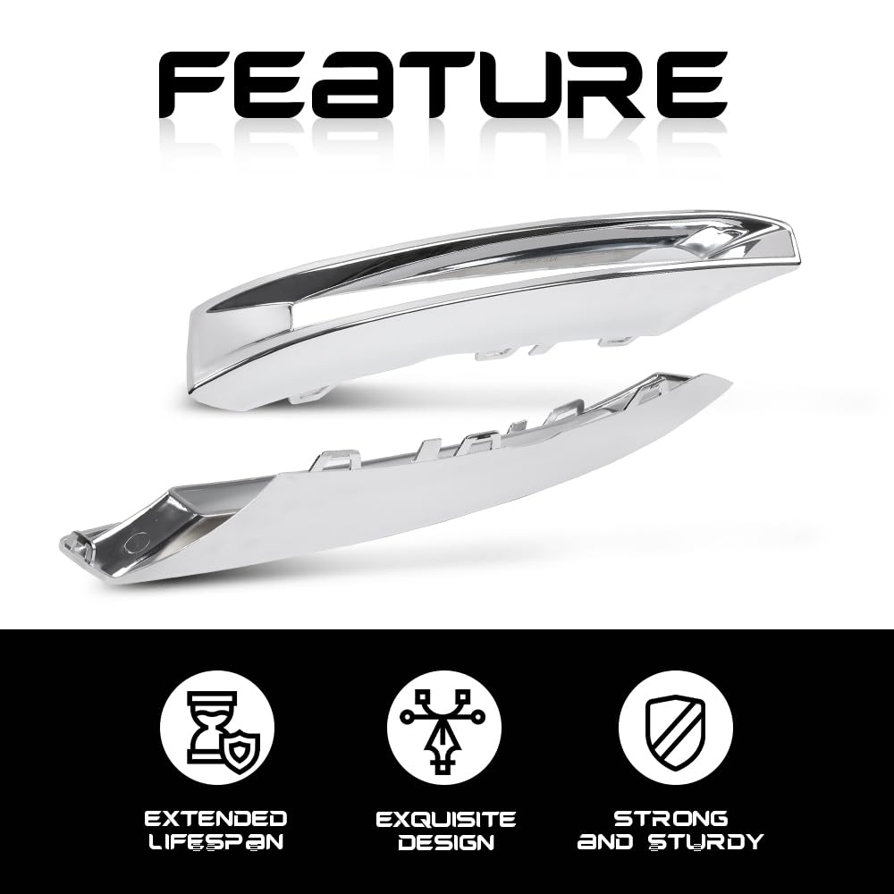 G-PLUS Front Fog Light Cover Chrome Trim Driver and Passenger Side Compatible with Benz X166 GL500 GL550 GL63 AMG 2013-2016 A1668851774 A1668851874