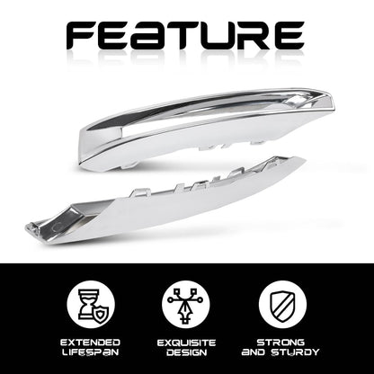 G-PLUS Front Fog Light Cover Chrome Trim Driver and Passenger Side Compatible with Benz X166 GL500 GL550 GL63 AMG 2013-2016 A1668851774 A1668851874