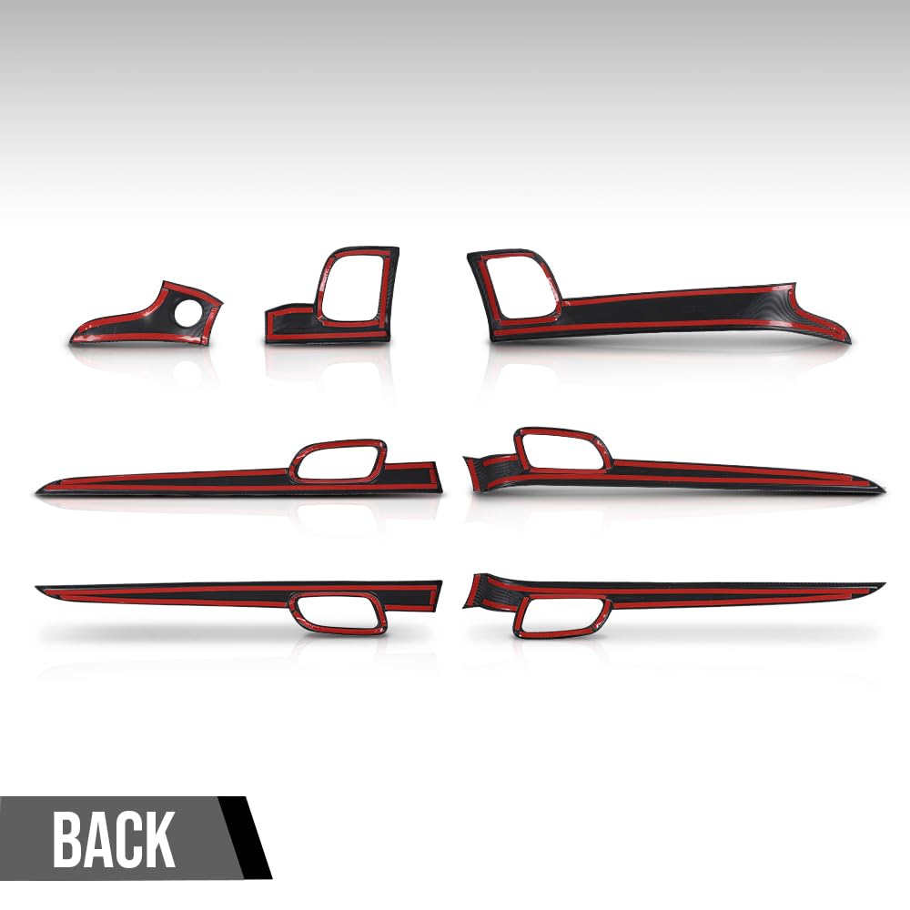 G-PLUS Dashboard Panel Trim Door Handle Trim Compatible with Jeep Grand Cherokee 2011-2021 7pcs Center Console Panel Trim & Inner Door Handle Trim