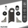 G-PLUS Front Passenger Axle Upper Control Arm Bracket Kit Compatible with Jeep TJ LJ MJ XJ ZJ 1984-2006 Black