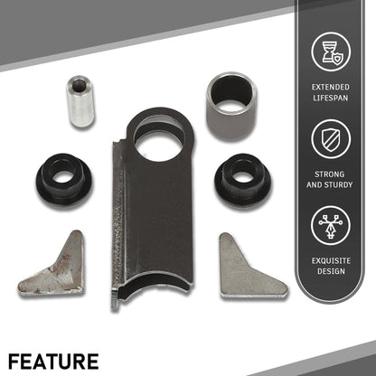 G-PLUS Front Passenger Axle Upper Control Arm Bracket Kit Compatible with Jeep TJ LJ MJ XJ ZJ 1984-2006 Black