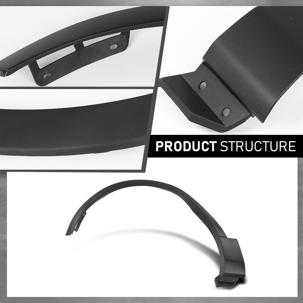 G-PLUS Front Left Fender Flare Compatible with Ford Explorer/Police Interceptor Utility 2016-2019 Wheel Opening Molding Arch Trim, FB5Z16039AB FO1290130, Factory Style