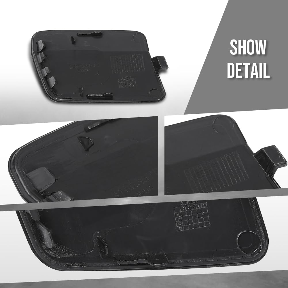 G-PLUS Bumper Tow Hook Cover Front Compatible with Volvo S60 V60 2019-2021 VO1029109, 397939695 Black