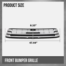 G-PLUS Bumper Grille for Toyota Highlander 2017-2019 Primed Black Side View