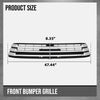 G-PLUS Front Bumper Grille Compatible with Toyota Highlander 2017 2018 2019,Fit Models Without Around View Monitor 531020E070, TO1036173 Primed Black