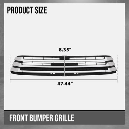 G-PLUS Front Bumper Grille Compatible with Toyota Highlander 2017 2018 2019,Fit Models Without Around View Monitor 531020E070, TO1036173 Primed Black