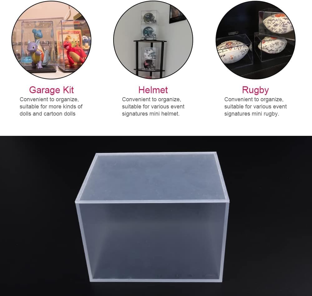 G-PLUS Mini Helmet Display Case Acrylic Football Baseball Helmet Cases UV Protection Sports Souvenirs and Collectibles Box