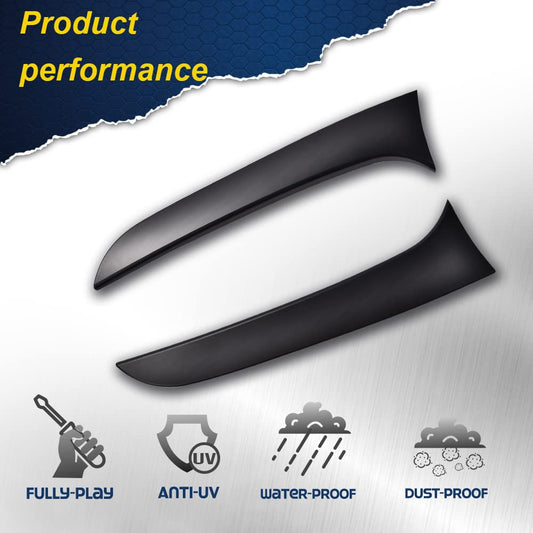 G-PLUS Rear Window Spoiler Side Wing Trim Cover Compatible with 2015-2017 BMW 1 Series F20 (Matte Black)