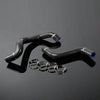 G-PLUS Silicone Radiator Hose Kit w/Clamps Compatible With 1995-1999 NISSAN Maxima VQ30DE VQ 3.0L (Black 2 PCS)