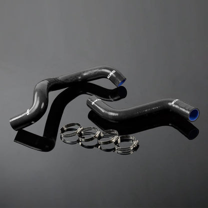 G-PLUS Silicone Radiator Hose Kit w/Clamps Compatible With 1995-1999 NISSAN Maxima VQ30DE VQ 3.0L (Black 2 PCS)