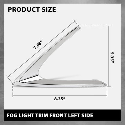 G-PLUS Fog Light Trim Driving Lamp Front Driver Left Side Compatible with LX RX350/RX450h (submodel: Base, F Sport) 2016-2019, Fit LX RX350L/RX450hL Base 2018-2019 814820E180, LX1038118 Silver