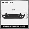 G-PLUS Rear Bumper Cover Compatible with Jeep Renegade 2015-2023, Fit Models w/Park Assist Sensor Holes Only, CH1100A16, 187-01718E, Primed Black