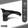 G-PLUS Front Passenger Right Fender Compatible with Cadillac ATS Sedan 2013-2018 84110676, GM1241380 Black