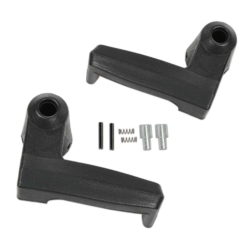 G-PLUS Vent Window Handles and Locks - Compatible with Ford F150/Bronco 1980-1996, E100 Econoline Club Wagon 1980-1983, E150 E250 E350 1980-1991 - LH & RH Black Window Crank