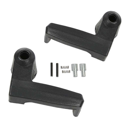 G-PLUS Vent Window Handles and Locks - Compatible with Ford F150/Bronco 1980-1996, E100 Econoline Club Wagon 1980-1983, E150 E250 E350 1980-1991 - LH & RH Black Window Crank