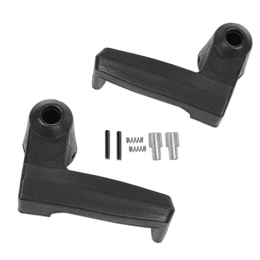 G-PLUS Vent Window Handles and Locks - Compatible with Ford F150/Bronco 1980-1996, E100 Econoline Club Wagon 1980-1983, E150 E250 E350 1980-1991 - LH & RH Black Window Crank