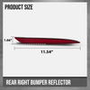 G-PLUS Rear Bumper Reflector Lamp Right Side Compatible with Tesla Model 3 2017-2023 1077407-00-F, 107740700F Red