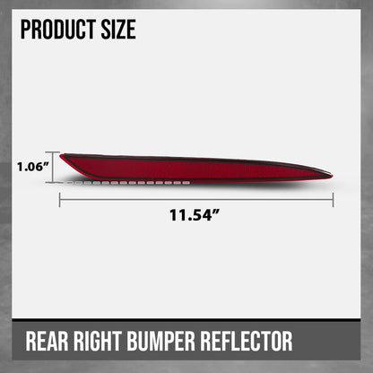 G-PLUS Rear Bumper Reflector Lamp Right Side Compatible with Tesla Model 3 2017-2023 1077407-00-F, 107740700F Red