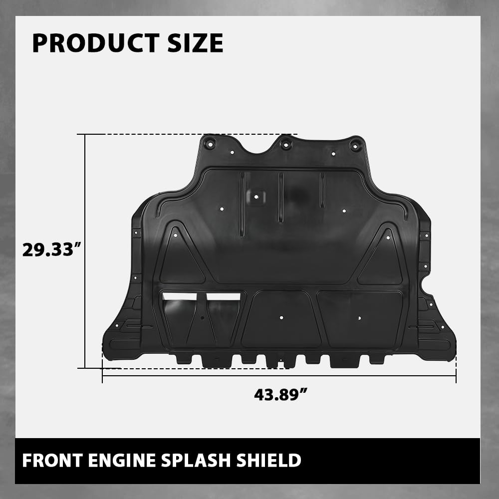 G-PLUS Front Engine Splash Shield Compatible with VW Volkswagen Golf 2015-2018 VW1228137, 3Q0825236D