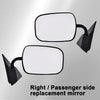 G-PLUS Manual Side View Mirrors Replacement For 1988-2000 Chevy GMC C1500 C2500 C3500 K1500 K2500 K3500 Pickup Truck Pedestal Style Paint to Match Driver & Passenger Side Mirror Set Black