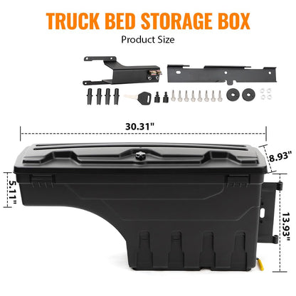 G-PLUS Truck Bed Storage Box Compatible With Ford F250 F350 Super Duty 2017-2020,Tool Box Left 2PCS Set Driver & Right Passenger Side
