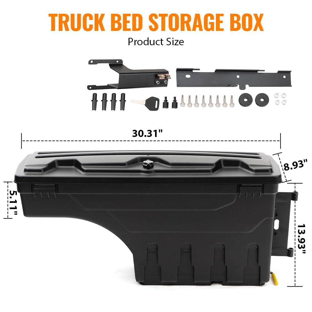 G-PLUS Truck Bed Storage Box Compatible With 2017-2020 Ford F250 F350 Super Duty,Tool Box Left 2PCS Set Driver & Right Passenger Side