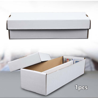 G-PLUS 2-Cell Trading Card Storage Box 1600 Count Corrugated Cardboard Box Holds over 300 3x4 Toploads Sports/Trading Card (Card not included)