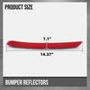 G-PLUS Pair Left & Right Bumper Reflectors Compatible with Benz GLE350 4Matic Sport Utility 4-Door 2016-2017 1668200174, 1668200074 Red