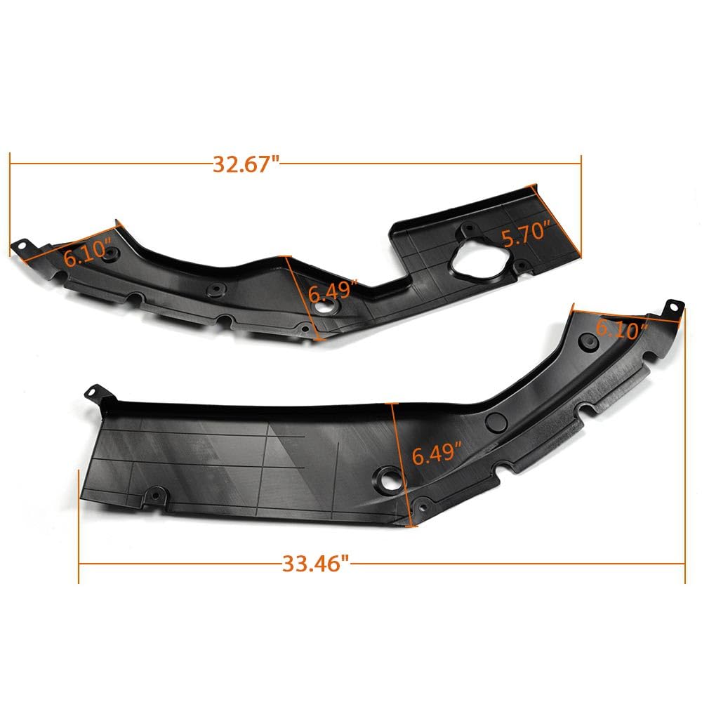G-PLUS Engine Bay Side Panel Covers Left and Right Side Compatible with Honda Civic 2016 2017 2018 Long Version X Gen 10 Generation 2 PCS