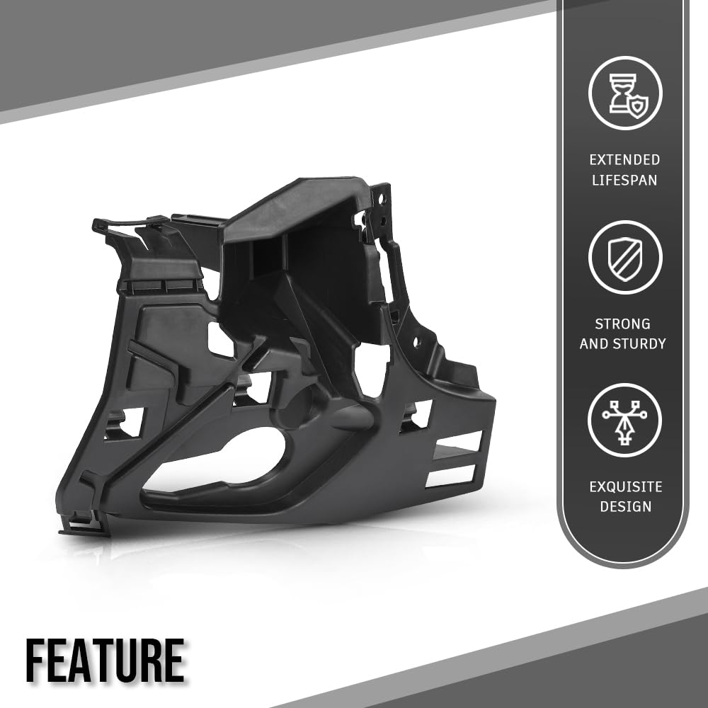 G-PLUS Front Right Bumper Bracket Mount Support Compatible with Volvo XC60 2018 2019 2020 2021 31425174 Black