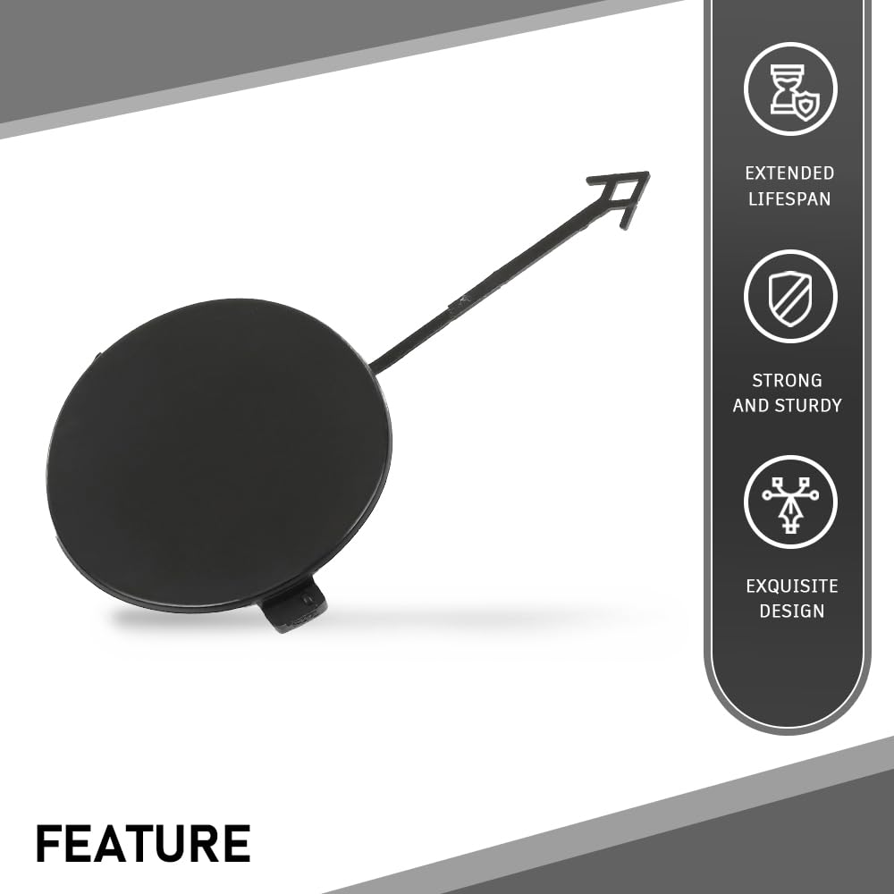G-PLUS Front Bumper Trailer Towing Tow Hook Eye Cover Compatible with Audi A4 B8 2012-2015 facelifted,NOT Fit S LINE 8K5807241C