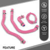 G-PLUS Silicone Radiator Hose Kit Compatible with Yamaha Banshee 350 YFZ350 1987-2006 Pink