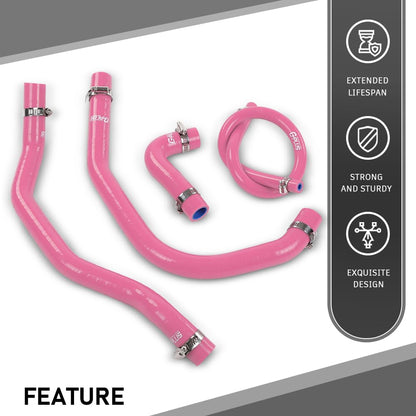 G-PLUS Silicone Radiator Hose Kit Compatible with Yamaha Banshee 350 YFZ350 1987-2006 Pink