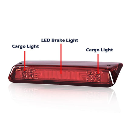 G-PLUS Rear LED Bar Type I High Mount Stop Ligh Third Brake 3rd Light Cab Roof Center Mount Brake Stop Tail Cargo Lamp Compatible with 2004-2008 Ford F150/Lobo