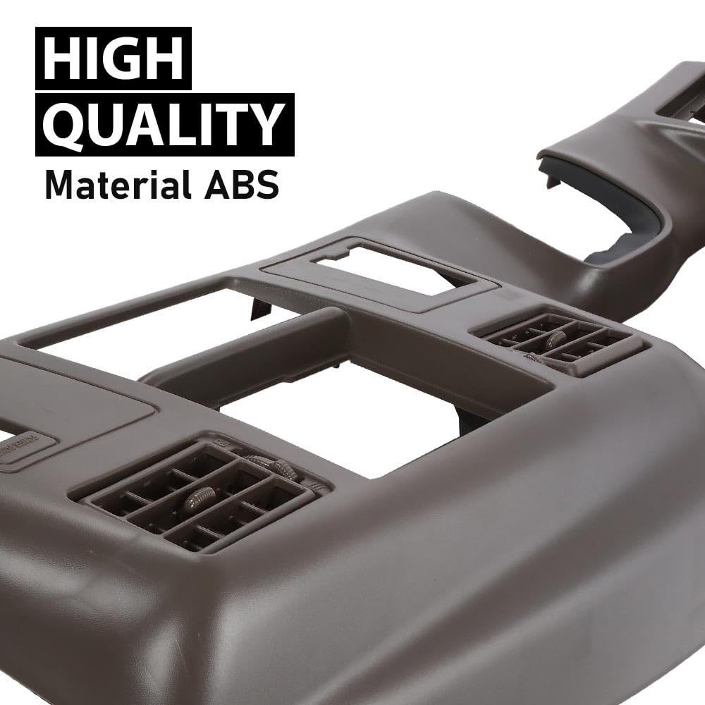 G-PLUS Cluster Radio Dash Trim Bezel Panel w/Hole Compatible with Ford F250 F350 Super Duty 1999-2004 Brown