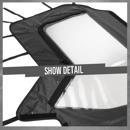 G-PLUS Soft Upper Doors Compatible with Polaris RZR XP 1000 and RZR XP Turbo 2014-2022 Fit Polaris RZR S 1000 2016-2020 Black 2 Pcs
