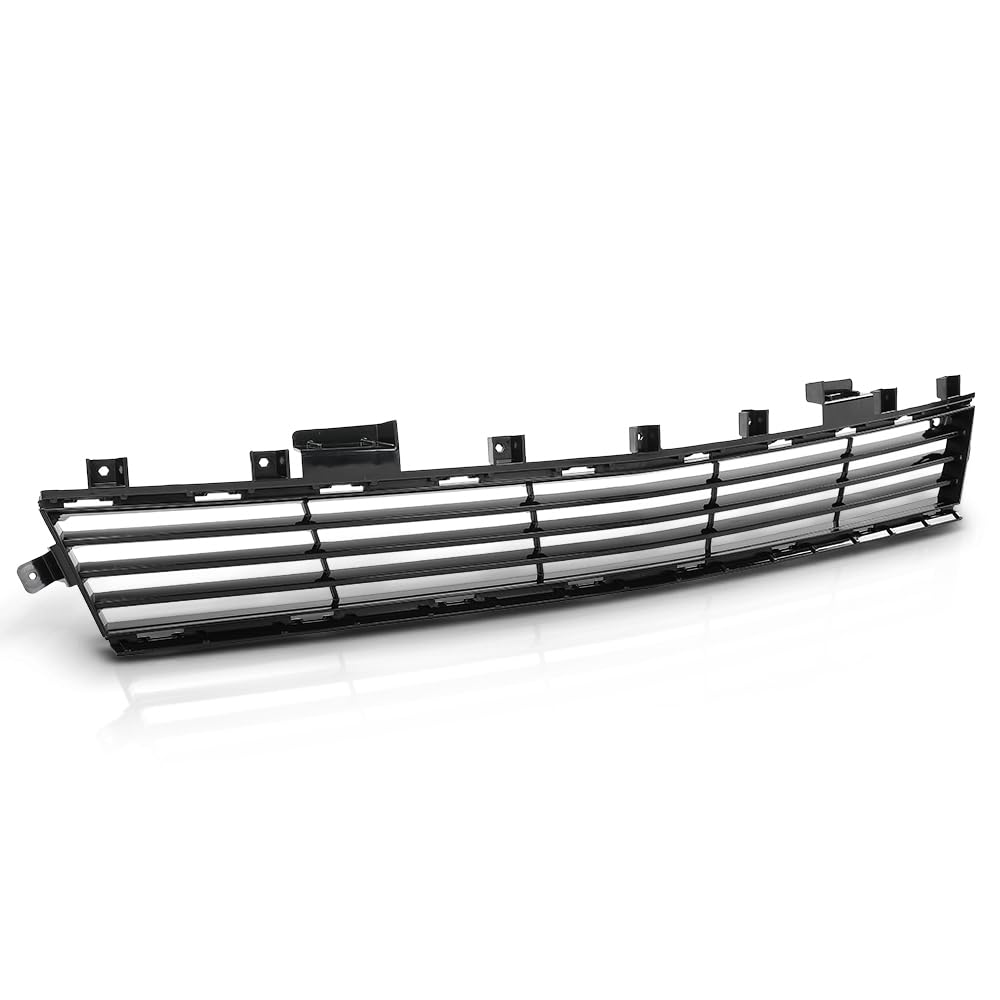 G-PLUS Front Bumper Lower Bottom Grille Compatible with Cadillac XTS 4-Door 3.6L 2018-2019 84111709, 8411-1709 Gloss Black
