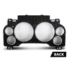 G-PLUS Gauge Cluster Lens Cover Trim Chrome Compatible with Chevy Silverado GMC Sierra Tahoe 2007-2013 10-0004B Black