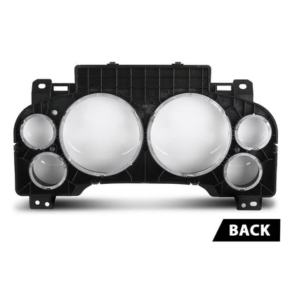 G-PLUS Gauge Cluster Lens Cover Trim Chrome Compatible with Chevy Silverado GMC Sierra Tahoe 2007-2013 10-0004B Black