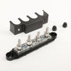 G-PLUS 4 Post Power Distribution Block Bus Bar with Cover, Busbar Power Battery Terminal Distribution Block 5/16" Posts 12V 250A, 4 Post Busbar Power Distribution Block Black