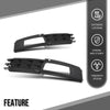 G-PLUS Fog Light Mesh Grille Pair Left and Right Compatible with Audi A6 C6 Avant 2008 2009 2010 2011 4F0807681P, 4F0807682P Black
