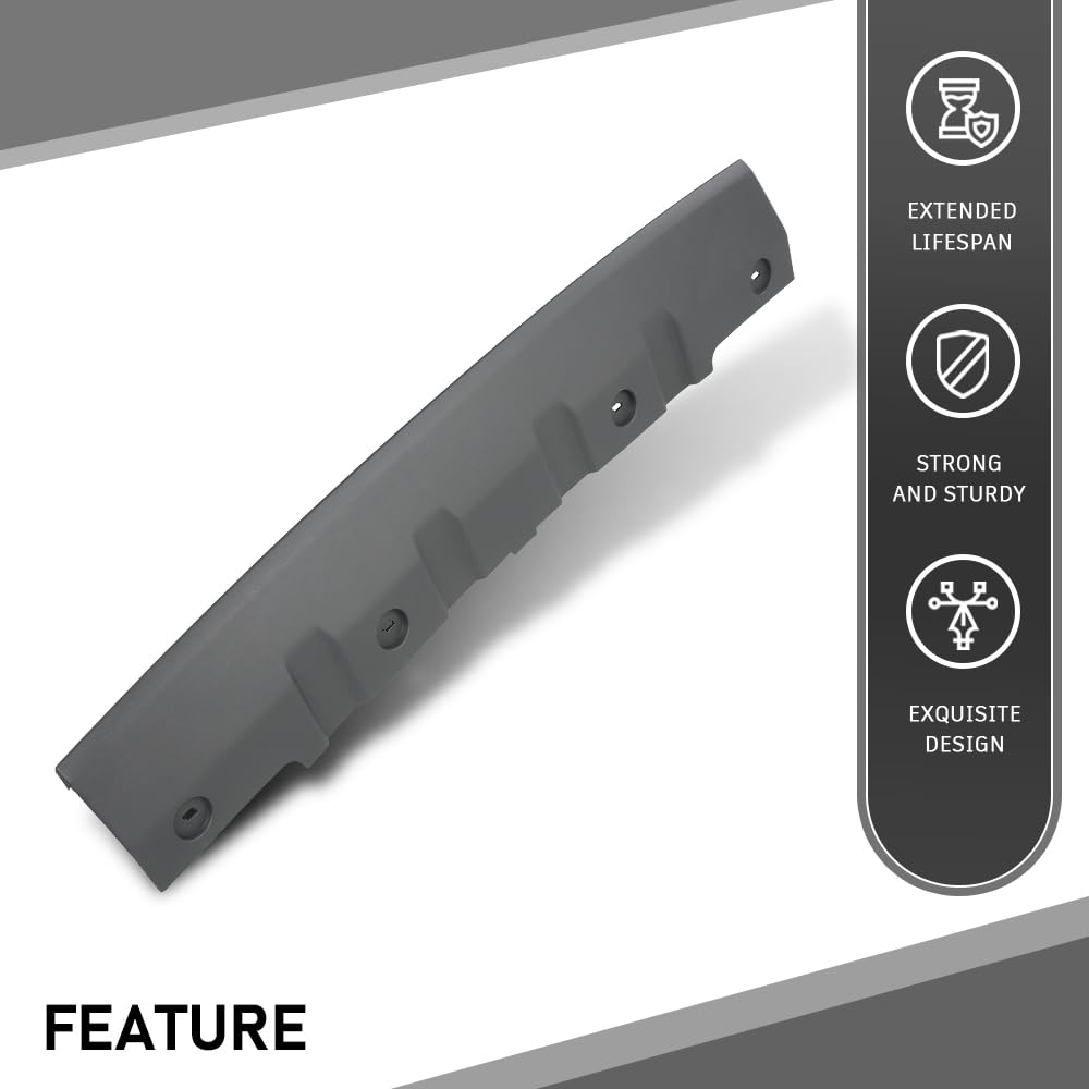G-PLUS Front Bumper Tow Hook Skid Plate Compatible with LR4 Discovery 4 2014-2016 Gray