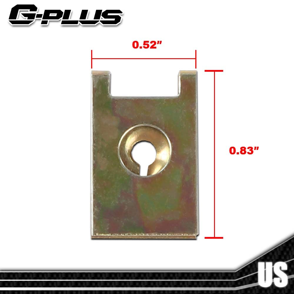 G-PLUS Metal automobile screw body fender bumper retainer U-nut clip gasket fastener 40Pcs Compatible with BMW 1er - E81 - E82 - E87 - E88 - F20