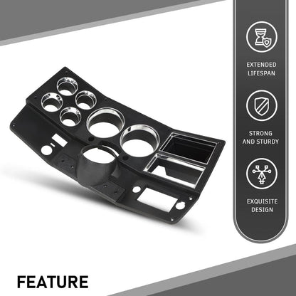 G-PLUS Dash Instrument Bezel w/Wiper Switch Hole Storage Box Compatible with 1981-1983 Chevy GMC Truck Blazer Suburban Black 14023004