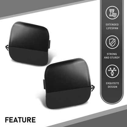 G-PLUS Pair Front Bumper Tow Hook Eye Cover Cap, Compatible with Toyota Highlander 2020-2023, Left & Right Side 2PCS, 521270E930, 521280E933