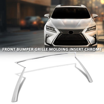 G-PLUS Front Bumper Grille Molding Insert Chrome Compatible with LX RX350 RX450h 2016-2019 LX1210114, 5312148130, 53121-48130, 5312148130 ABS Silver