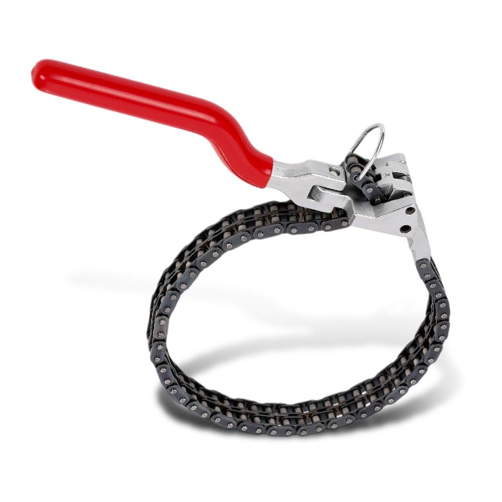 G-PLUS Heavy-Duty Ratcheting Chain Wrench Fit Oil Filter Change Pipe Fittings 60-160mm Black