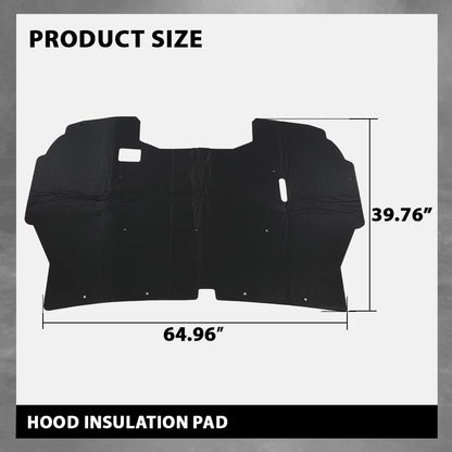 G-PLUS Hood Insulation Pad Truck Under w/Clips Compatible with Ford F150 1992-1996/Fit Ford F250 F350 1992-1997