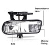 G-PLUS Front Bumper Fog Lamps Pair Compatible with 2000-2006 GMC Yukon/Yukon XL Front Bumper Fog Light, Driver & Passenger Side Clear Lens (Not fit Denali models) GM2592110 GM2593110